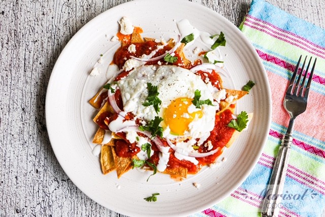 Chilaquiles Rojos/ Red Chilaquiles