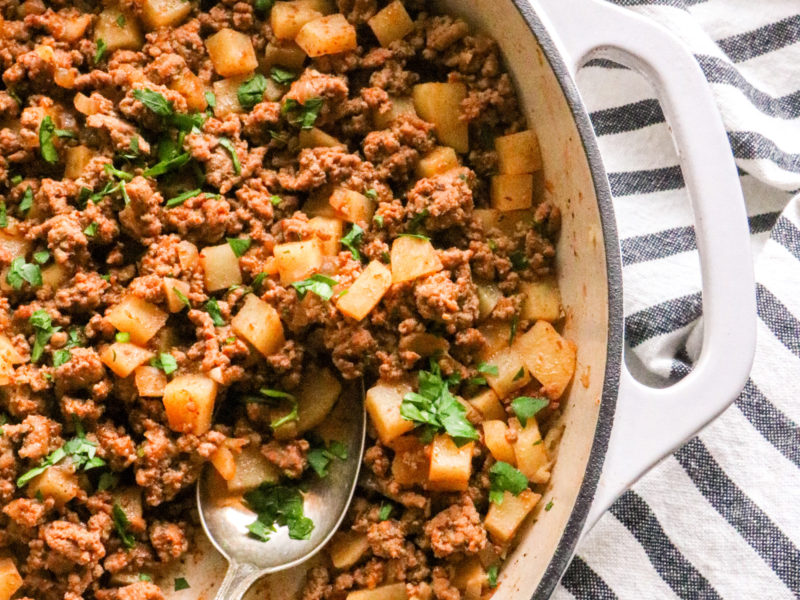 Picadillo con Papas/ Picadillo and Potatoes