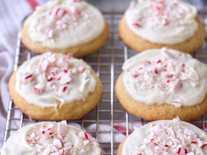 White Chocolate and Peppermint Sugar Cookies