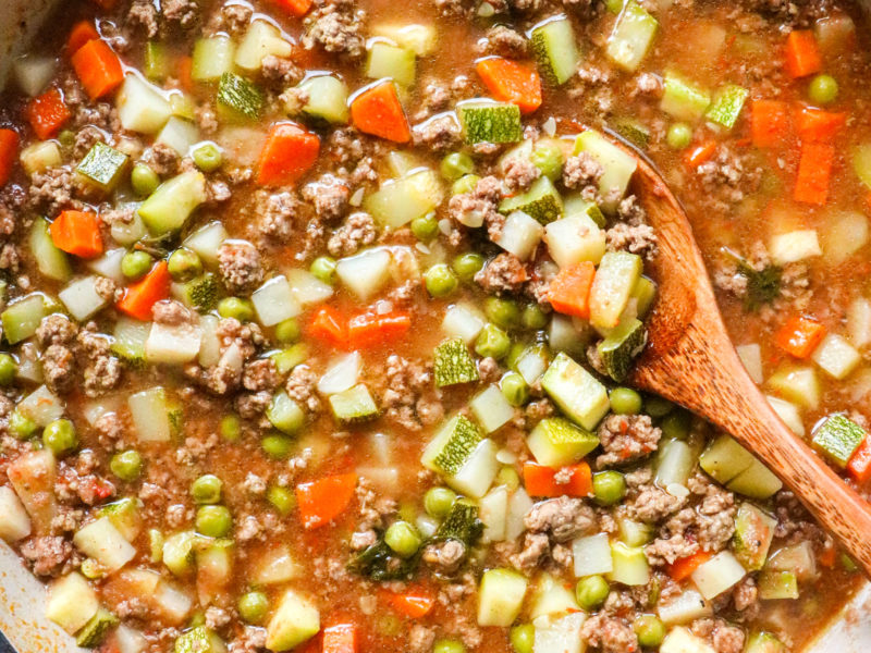 Picadillo con Verdura (Ground beed and veggies)